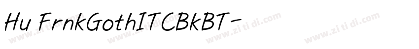 Hu FrnkGothITCBkBT字体转换